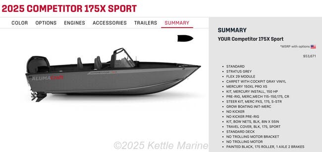 2025 Alumacraft Competitor 175X SP